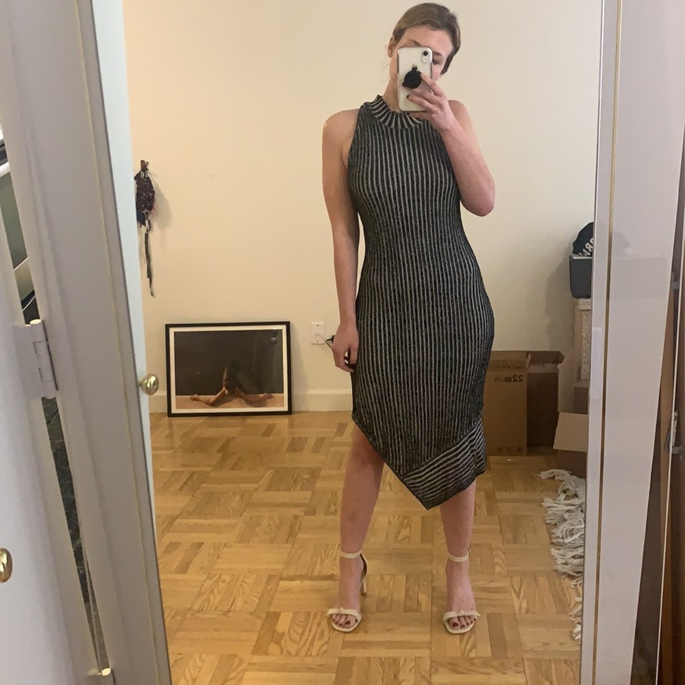 Dion lee midi asymmetrical dress xs / s